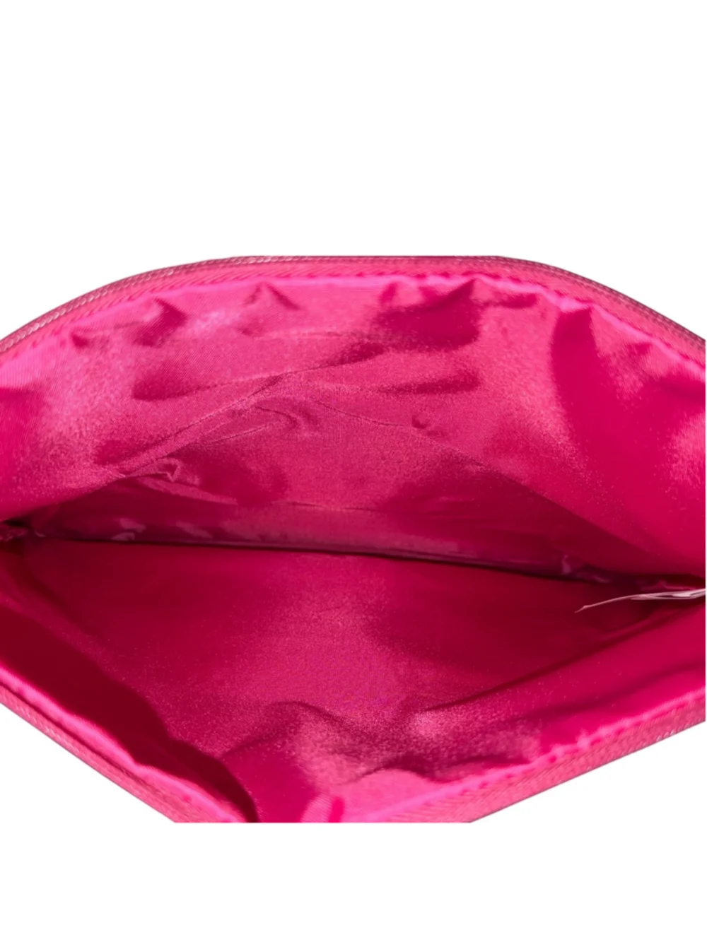 Nicole Miller New York Pink Floral Foldover Clutch Purse Cosmetic Bag